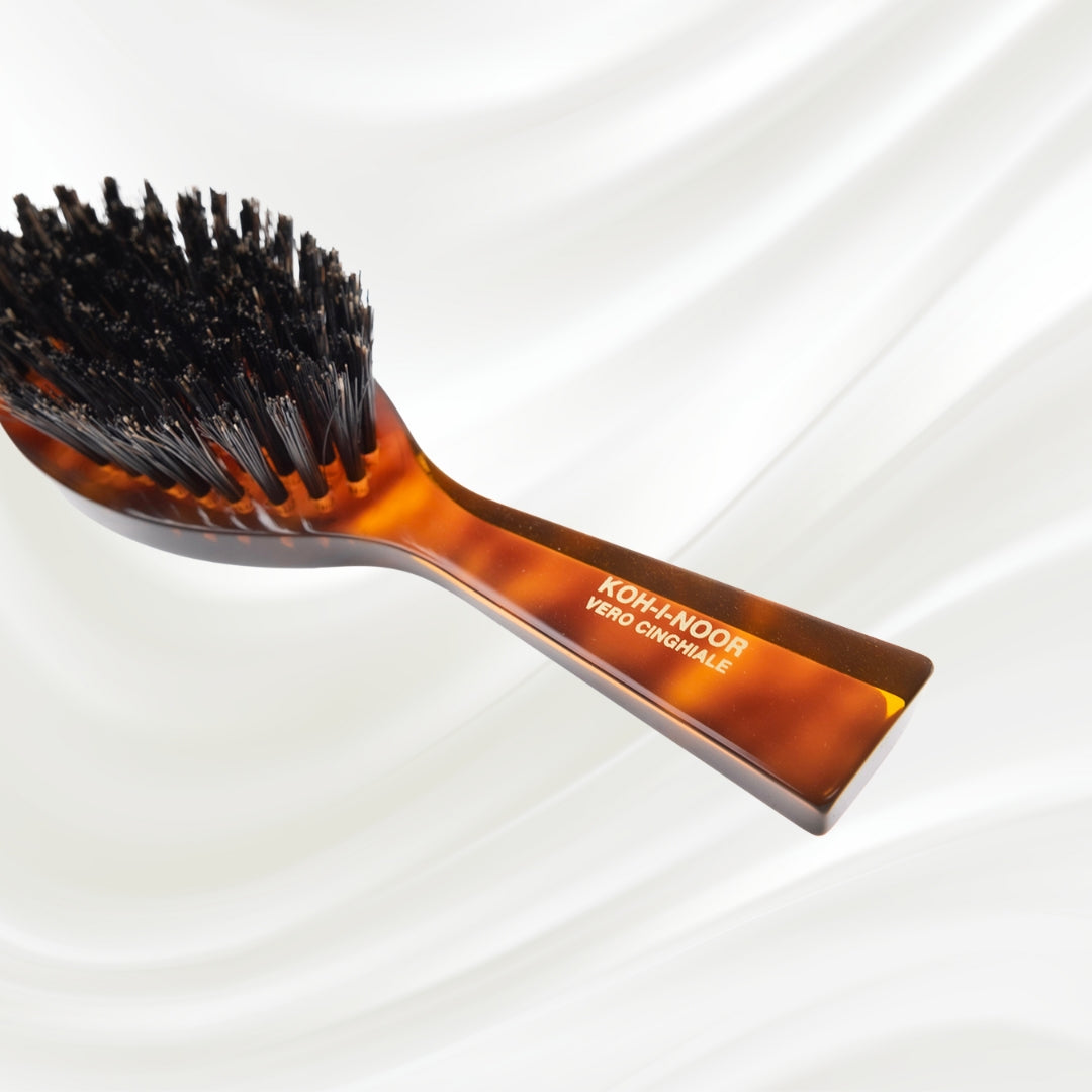 Jaspè Oval Boar Bristle Brush - Natural Shine & Scalp Stimulation for Hair & Beard KOH-I-NOOR Beauty USA