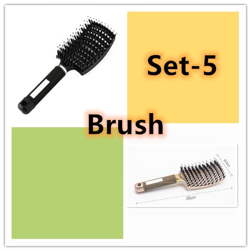 Hairbrush Anti Klit Brushy Haarborstel Women Detangler Hair Brush Bristle Nylon Scalp Massage  Teaser Hair Brush Comb Noventix
