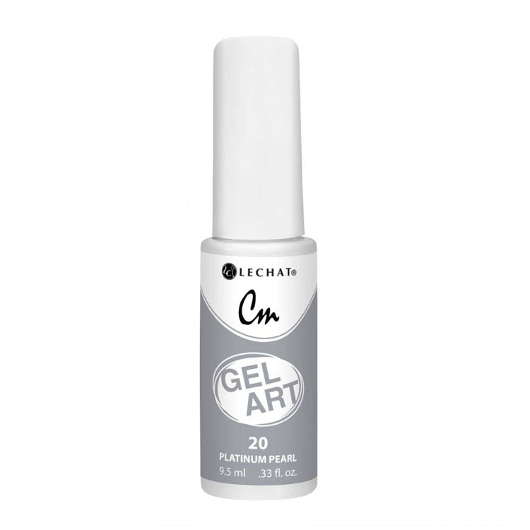 Lechat - CM Gel Art - 20 Platinum Pearl .3oz Queen Nails & Beauty Supplies