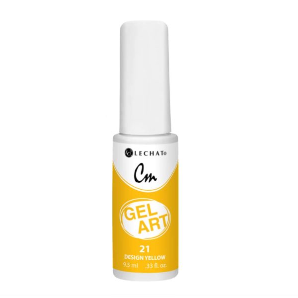Lechat - CM Gel Art - 21 Design Yellow .3oz Queen Nails & Beauty Supplies
