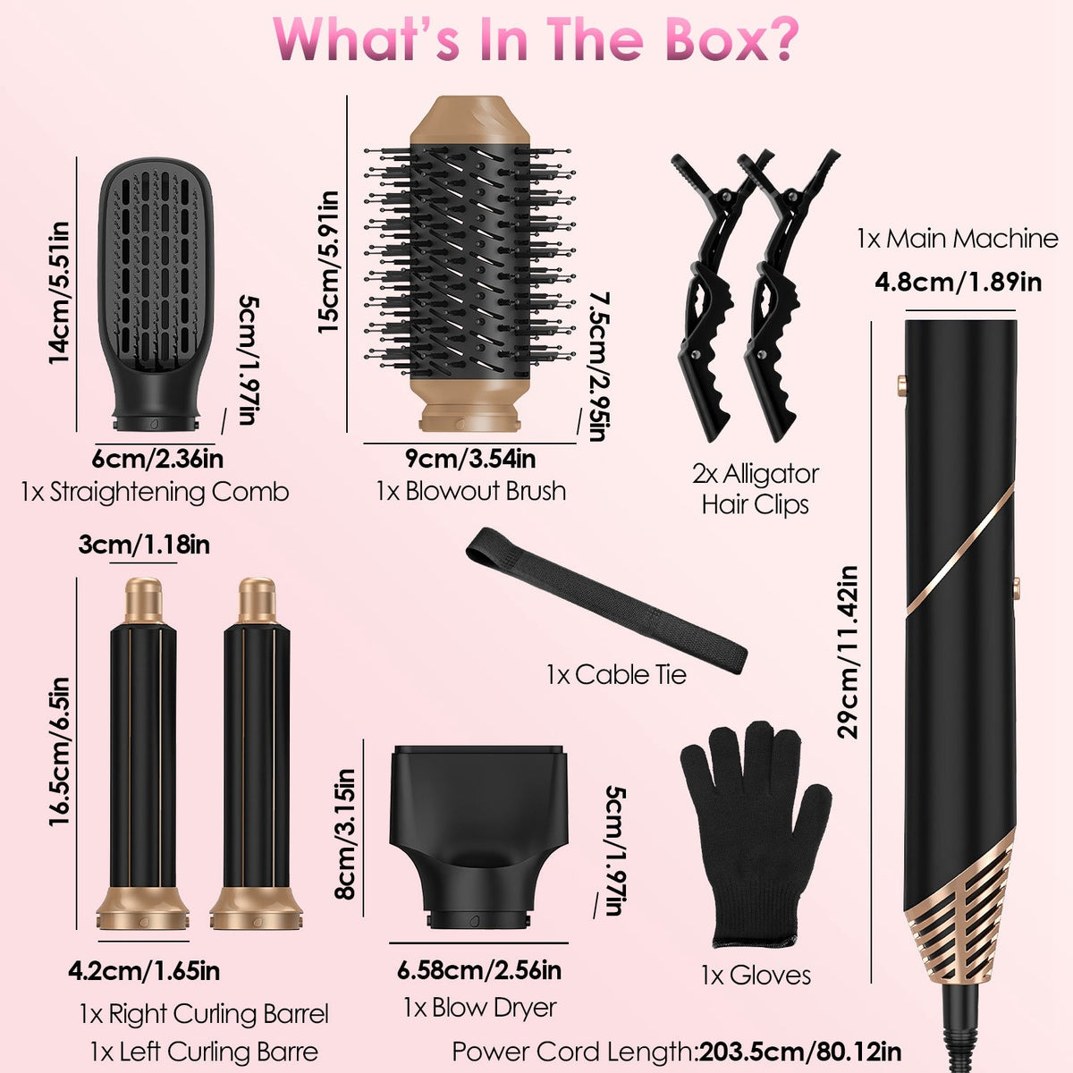 5-in-1 Hot Air Styler Brush Set Gamba Beauty