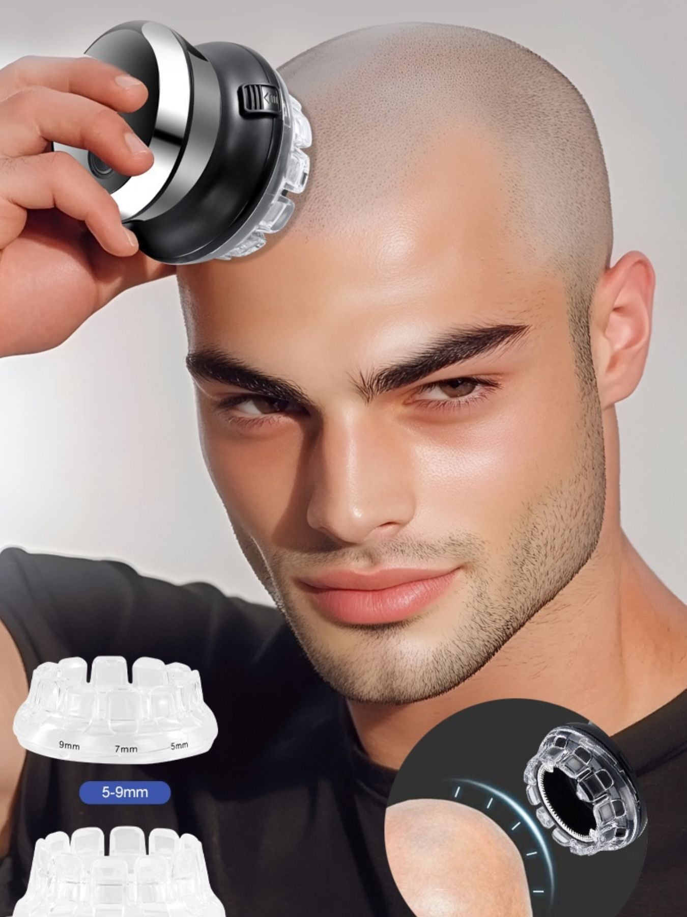 Rechargeable Bald Head Hair Clipper Unique Oils