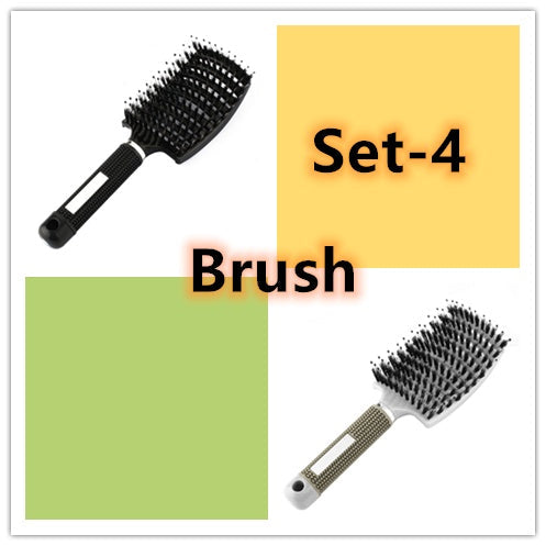 Hairbrush Anti Klit Brushy Haarborstel Women Detangler Hair Brush Bristle Nylon Scalp Massage  Teaser Hair Brush Comb Noventix