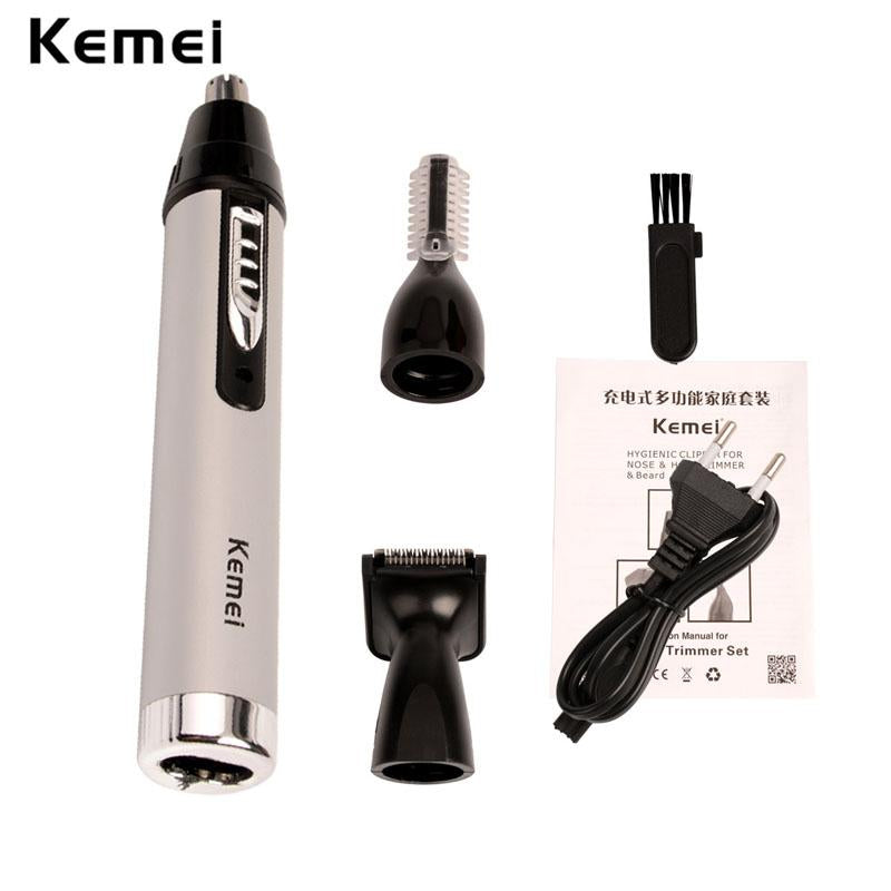 Kemei Fast shaving Men Electric Nose Ear Hair Trimmer Painless Women trimming sideburns eyebrows Beard hair clipper cut Shaver46 American Smart