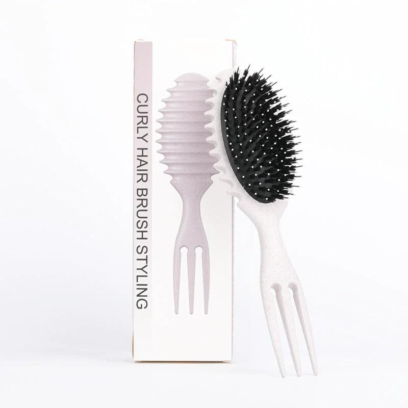 Curl Defining Bounce Hair Brush Barbershop Boar Bristle Comb Detangling Shaping Hairbrushes Professional Salon Home Styling Comb Vain Products