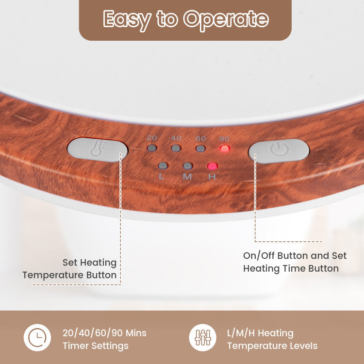 23L Large Luxury Bucket-Style Towel Warmer with Fragrant Disc Holder DirectDeals