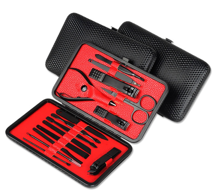 The factory Manicure black black stainless steel repair beauty set 15 nail clippers high-end household scissors Noventix
