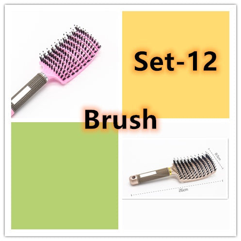 Hairbrush Anti Klit Brushy Haarborstel Women Detangler Hair Brush Bristle Nylon Scalp Massage  Teaser Hair Brush Comb Noventix