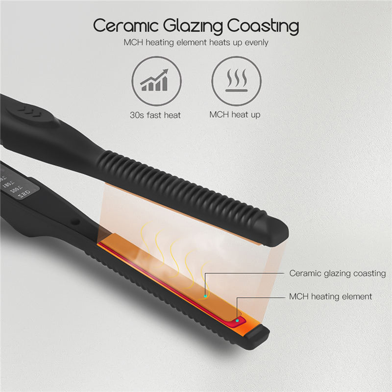 Professional flat iron ceramic hair straightener Elyvora LLC