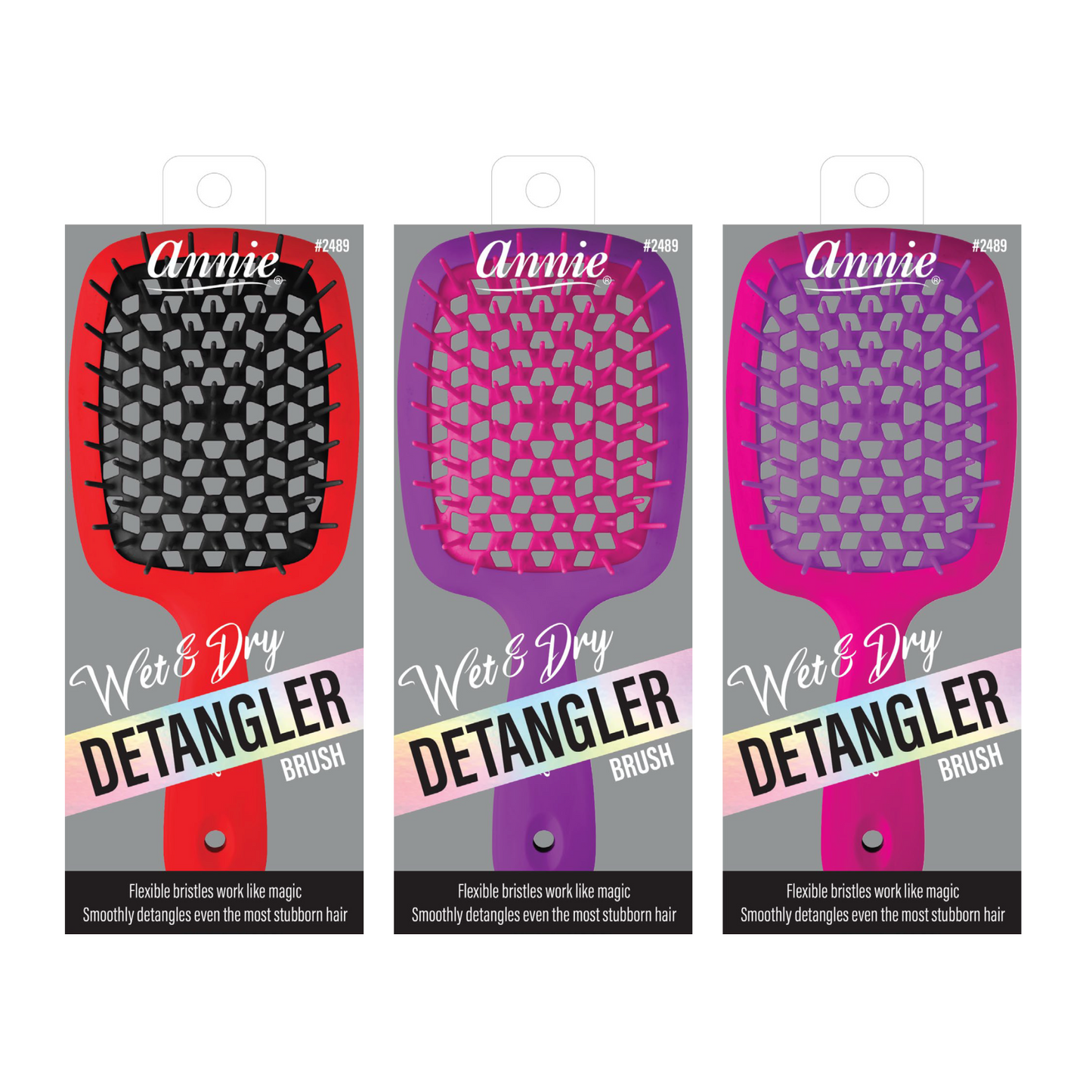 Annie Wet & Dry Detangler Brush, 1 Count, Assorted Colors Annie International, Inc.
