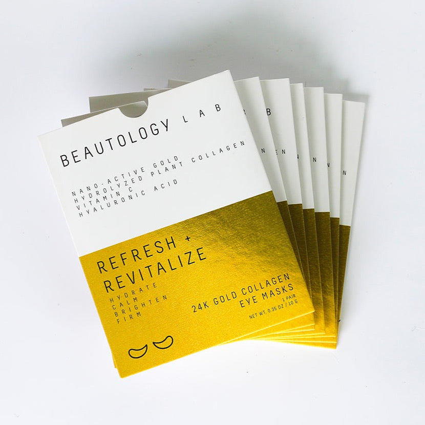 24K GOLD COLLAGEN EYE MASKS SINGLE BEAUTOLOGY LAB