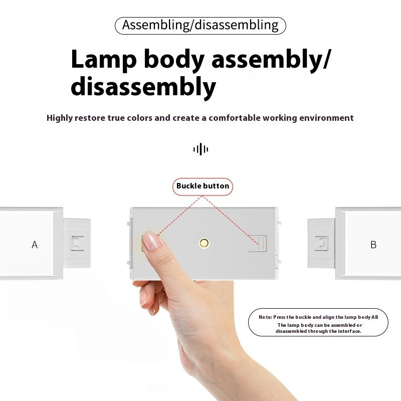 Nail Beauty Desktop Lamp Three-color Temperature Touch Control Half Moon U-shaped Fill Light The Make-up Corner