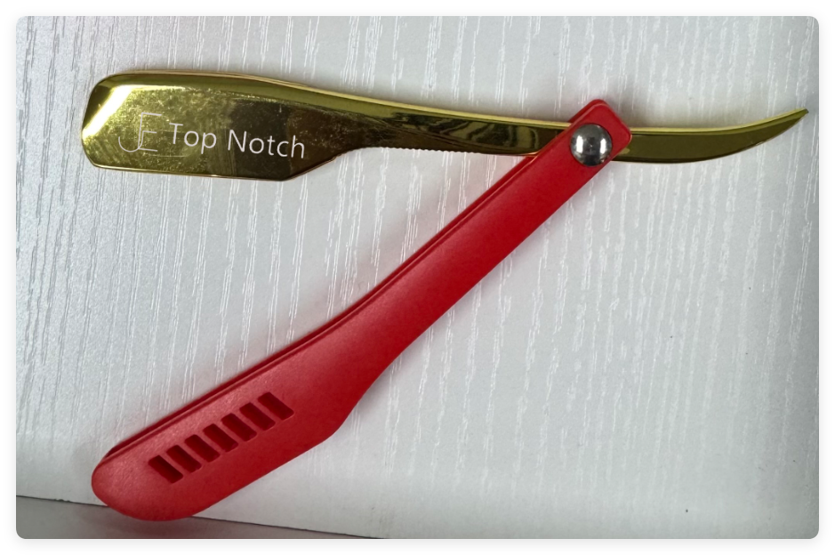JE Top Notch Straight Razor – Red-Gold Edition J.E-LINE LLC