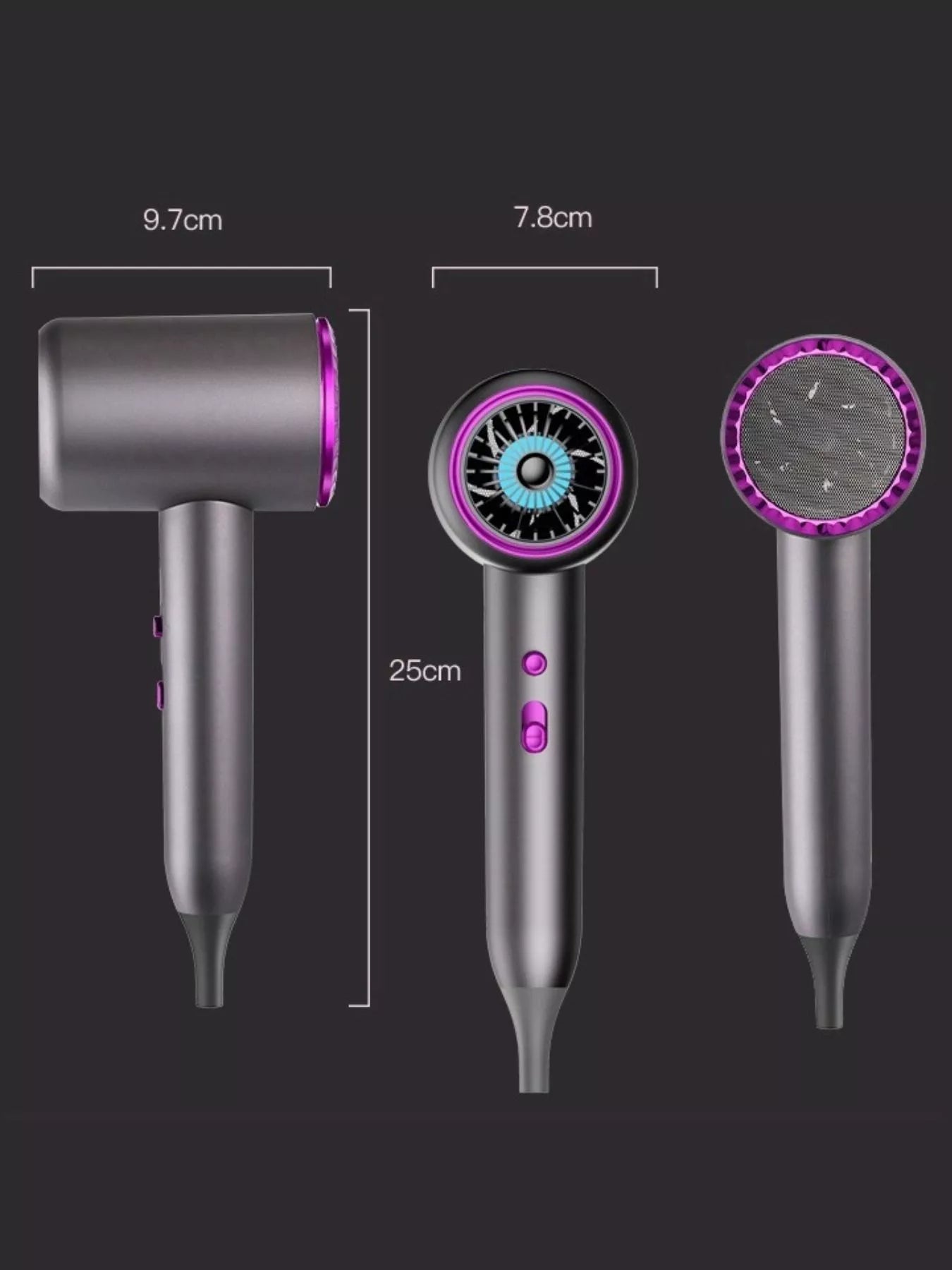High-Speed Hair Dryer with Temperature Control Unique Oils