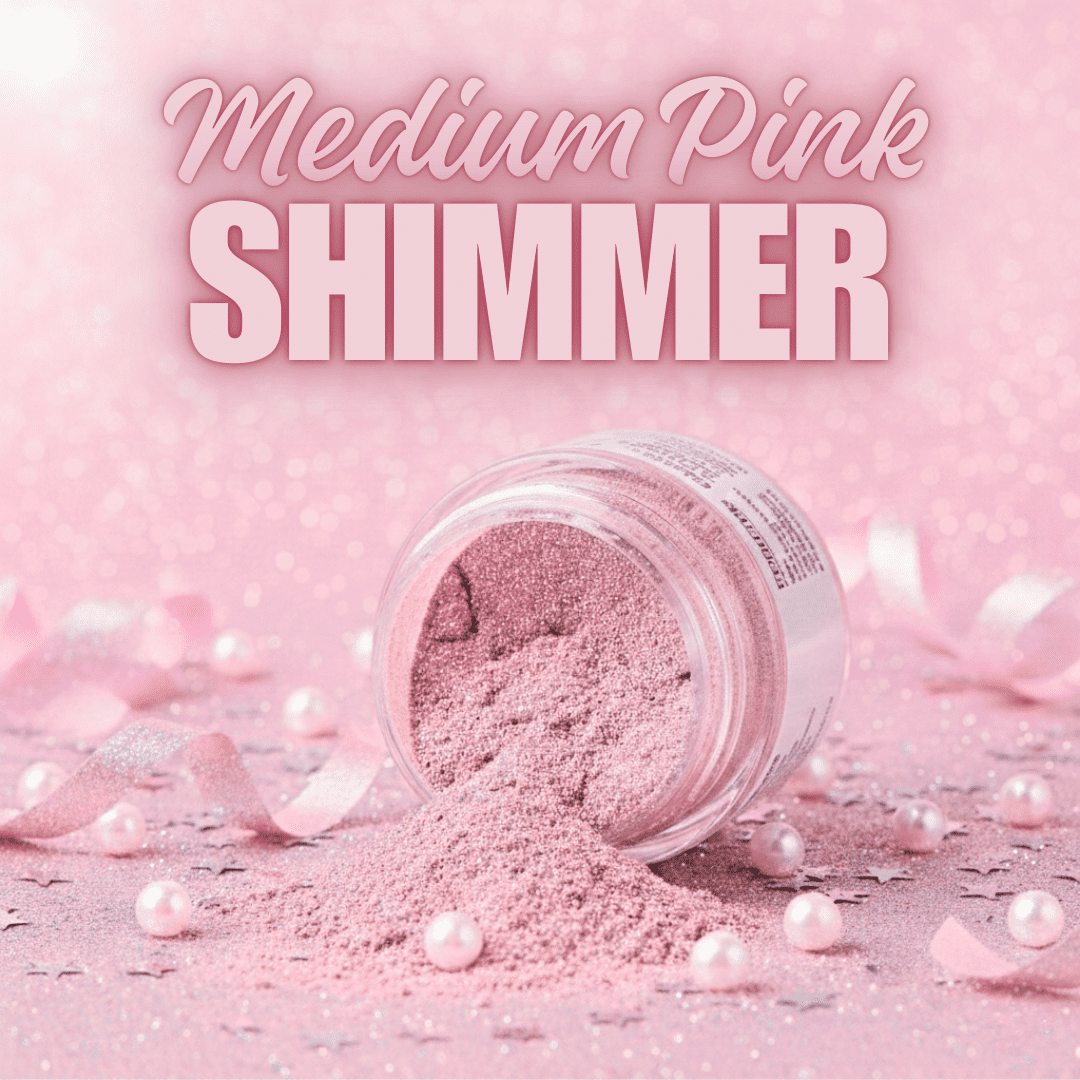 Medium Pink Shimmer Acrylic Powder – 4 oz Lunali Nail Supply