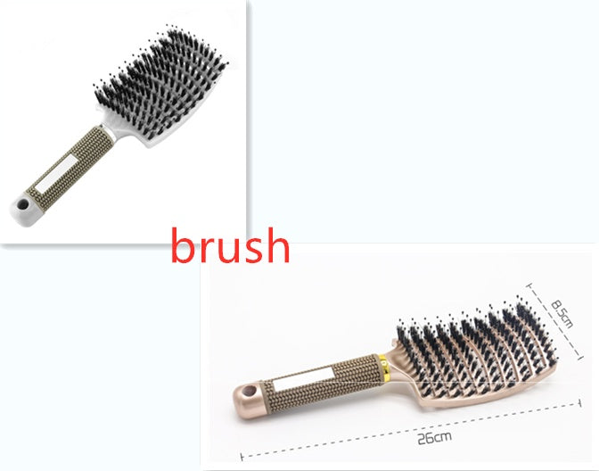 Hairbrush Anti Klit Brushy Haarborstel Women Detangler Hair Brush Bristle Nylon Scalp Massage  Teaser Hair Brush Comb Noventix