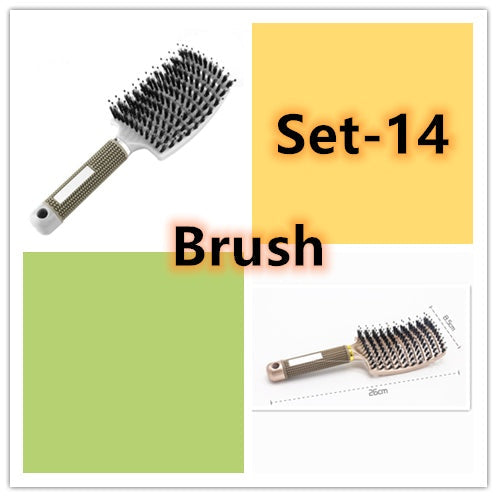 Hairbrush Anti Klit Brushy Haarborstel Women Detangler Hair Brush Bristle Nylon Scalp Massage  Teaser Hair Brush Comb Noventix
