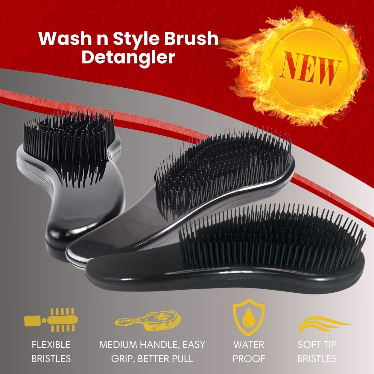 Wash n Style Brush Detangler 26 King Wavy Merch, LLC
