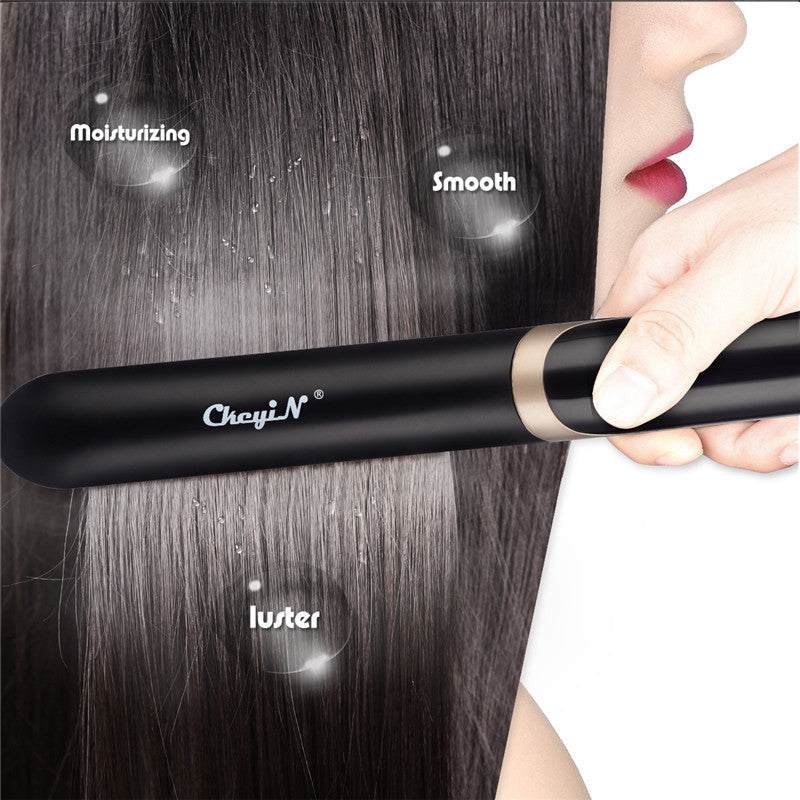 Professional Hair Straightener Curler Hair Flat Iron Negative Ion Infrared Hair Straighting Curling Iron Corrugation LED Display Elyvora LLC