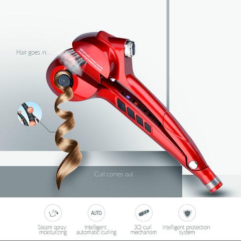 Professional ceramic hair steam machine hair curler roller curling iron, hair waver in digital magic styling tools styler Elyvora LLC