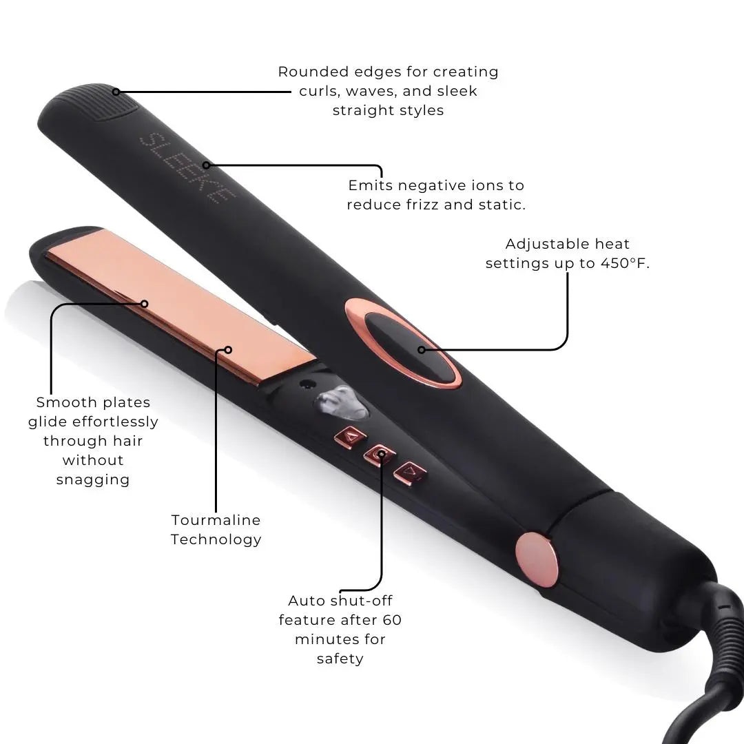 1" Titanium Flat Iron SLEEK'E HAIR