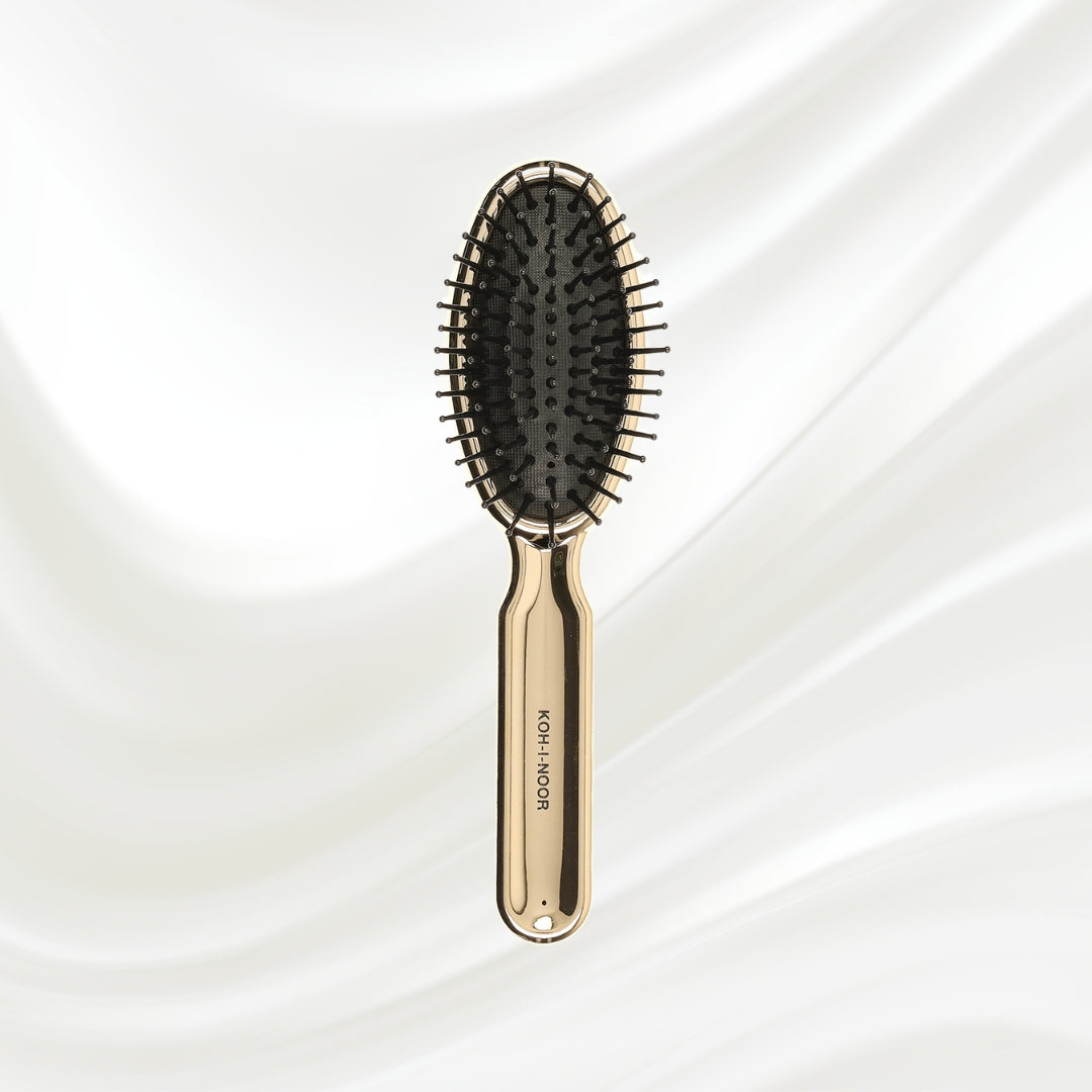 Metallic Pneumatic Oval Synthetic Pin Hairbrush KOH-I-NOOR Beauty USA