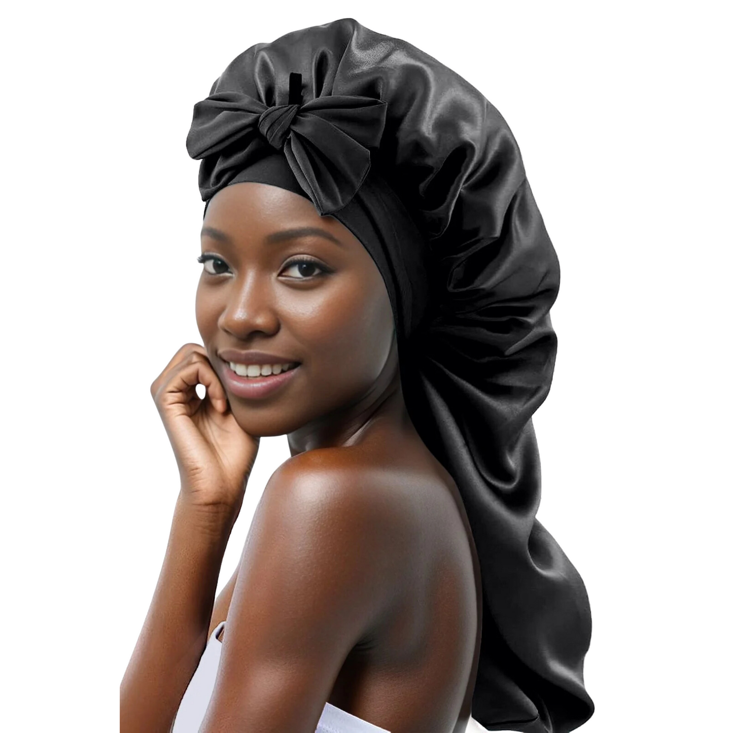 Ms. Remi Silky Wide Edge Strap Day & Night Cap, Braid Black Annie International, Inc.