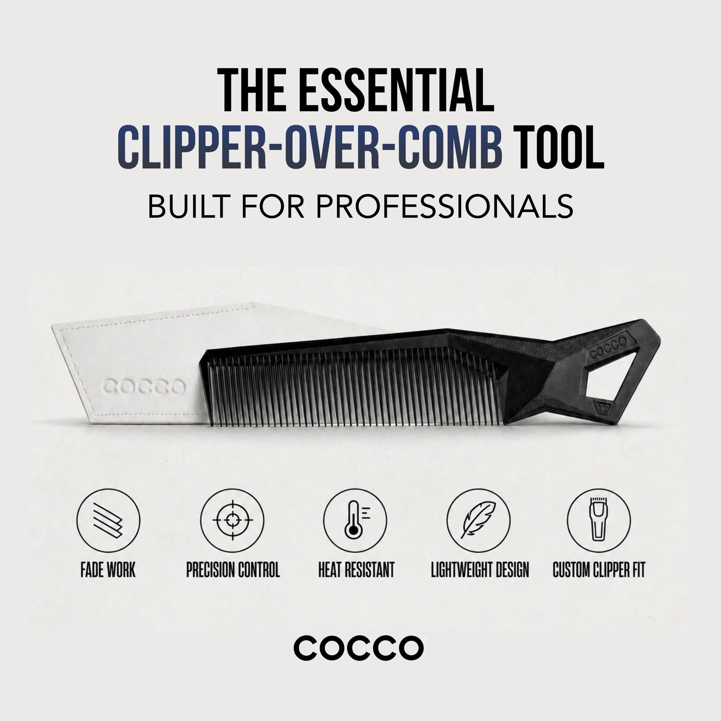 Clipper Comb (Black) Cocco Hair Professional