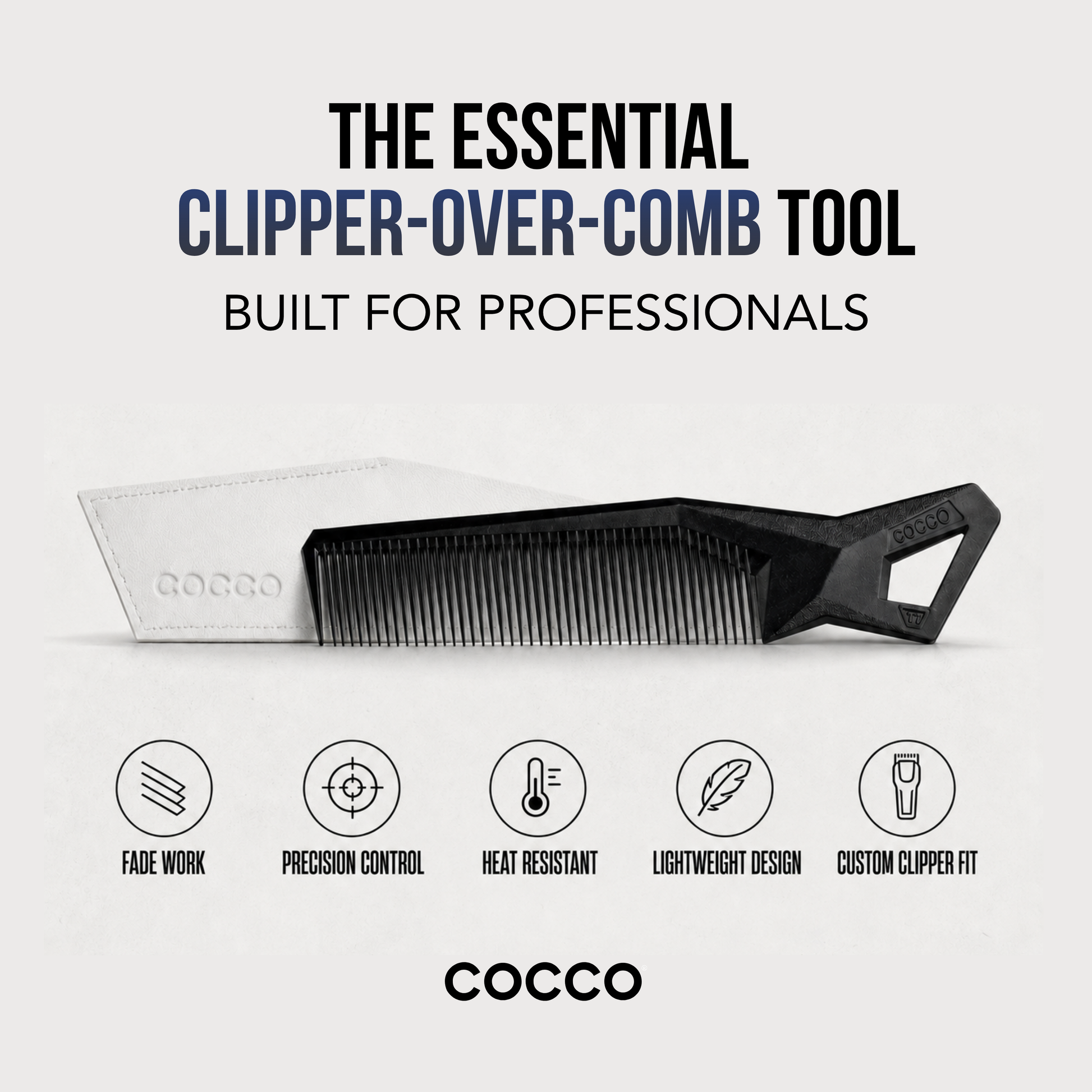 Clipper Comb (Black) Cocco Hair Professional