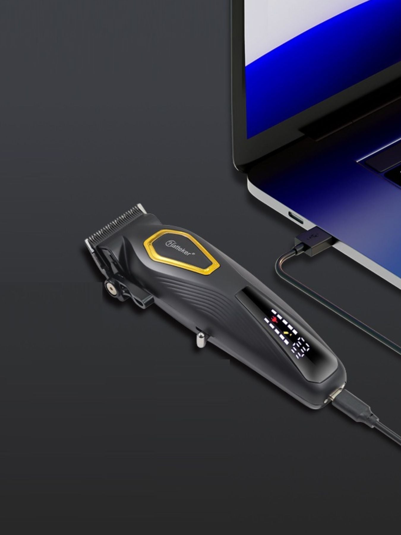 Cordless Hair Clipper with LED Display Unique Oils