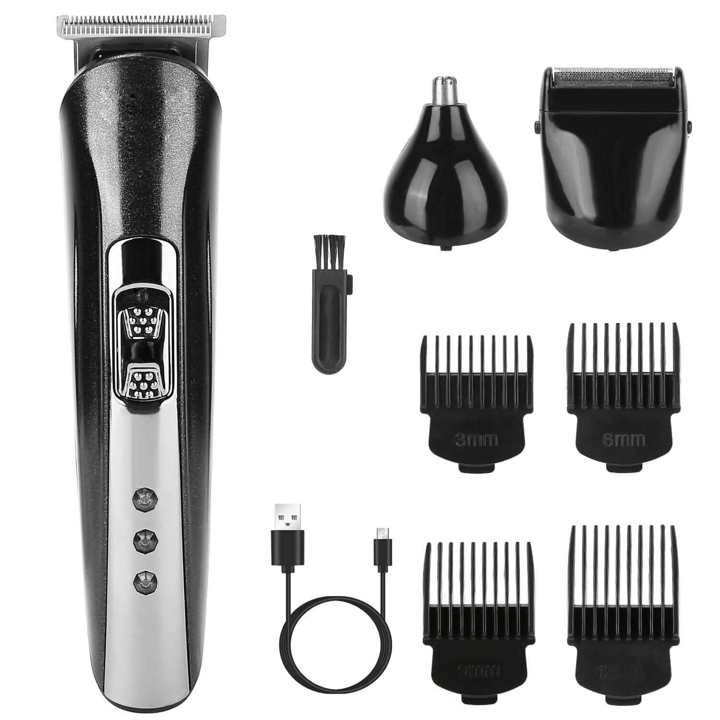 3-in-1 Rechargeable Hair Clipper Cordless Hair Trimmer Shaver EasyOptionXY