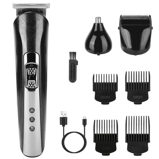 3-in-1 Rechargeable Hair Clipper Cordless Hair Trimmer Shaver EasyOptionXY