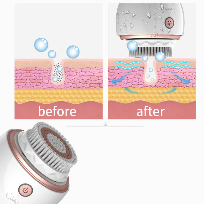 Facial Cleansing Brush Instrument Wireless Charging FLIPSTYLEZLLC