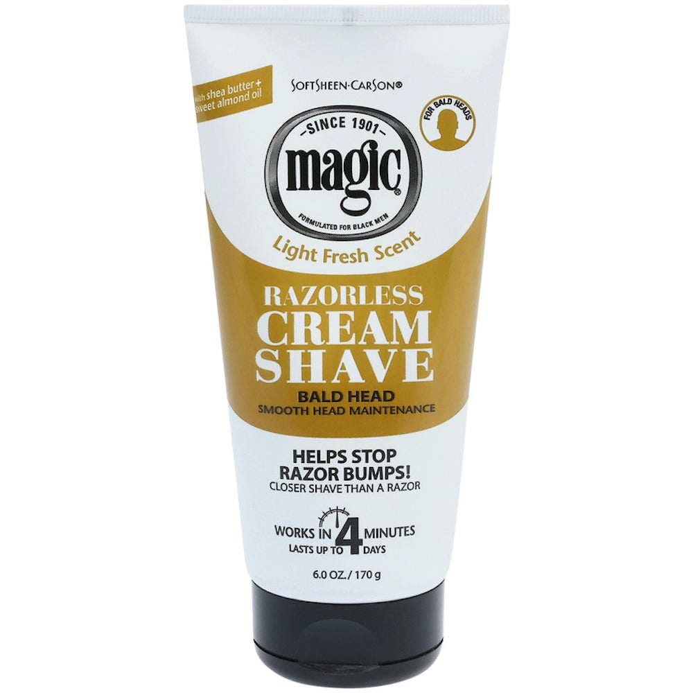 Magic Razorless Cream Shave, Hair Removal Cream for Men, Regular Strength – 6 oz Pasteur Pharmacy
