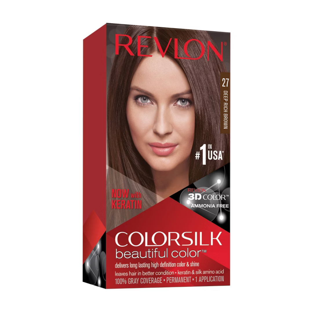 Revlon Colorsilk Beautiful Color Permanent Hair Dye #27 Deep Rich Brown Farmacias Savia