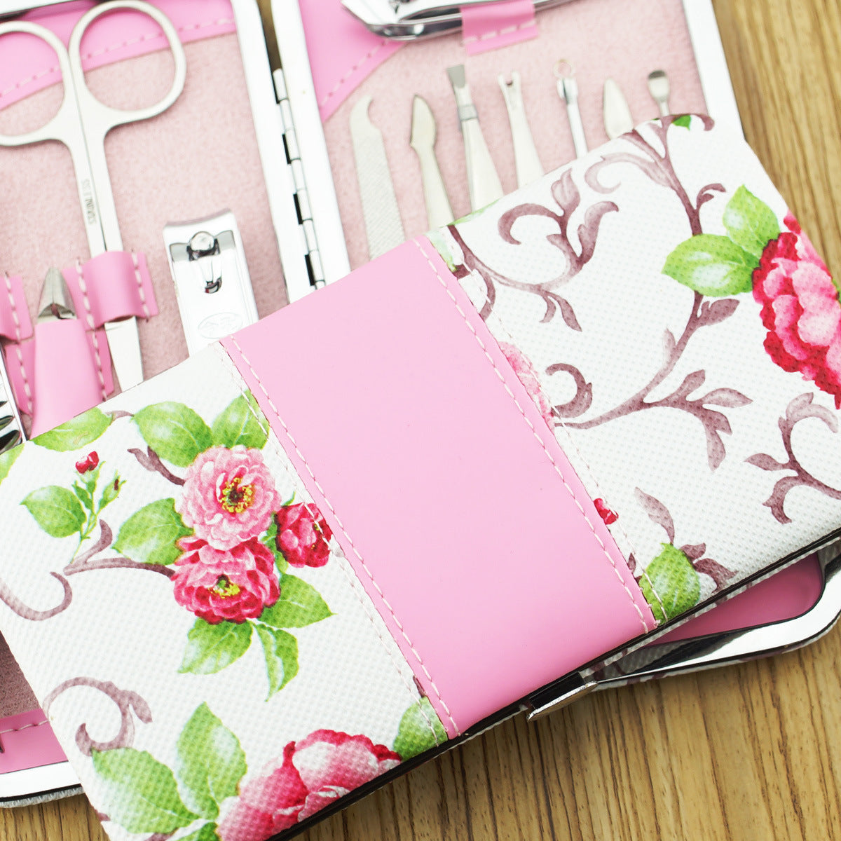 Stainless Steel 12-Piece Pink Flower Nail Clipper Set Sell My Stuff