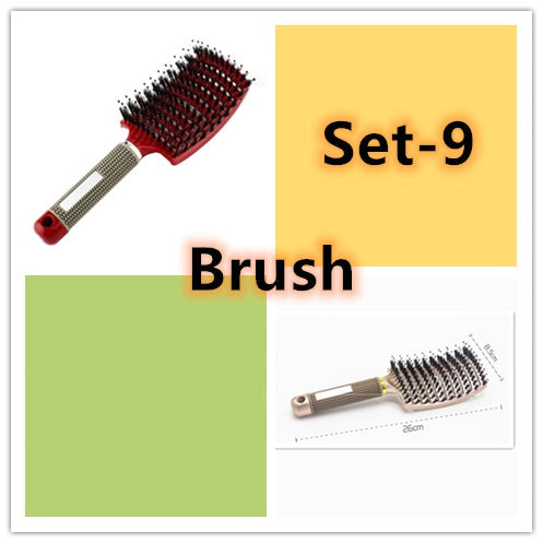 Hairbrush Anti Klit Brushy Haarborstel Women Detangler Hair Brush Bristle Nylon Scalp Massage  Teaser Hair Brush Comb Noventix