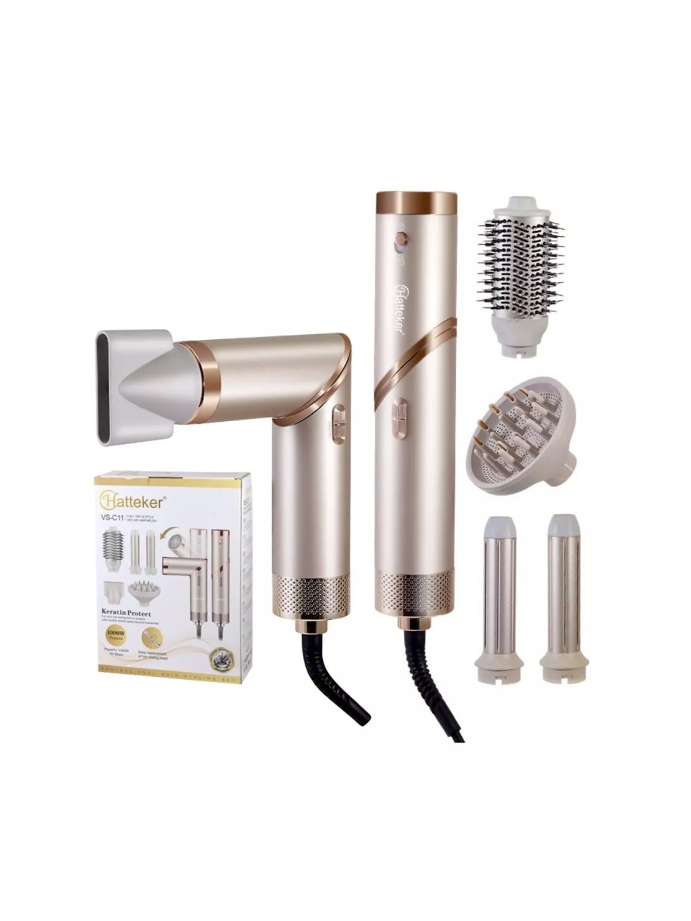 Multifunctional Hot Air Dual-Use Curling Iron Folding Hair Dryer Unique Oils