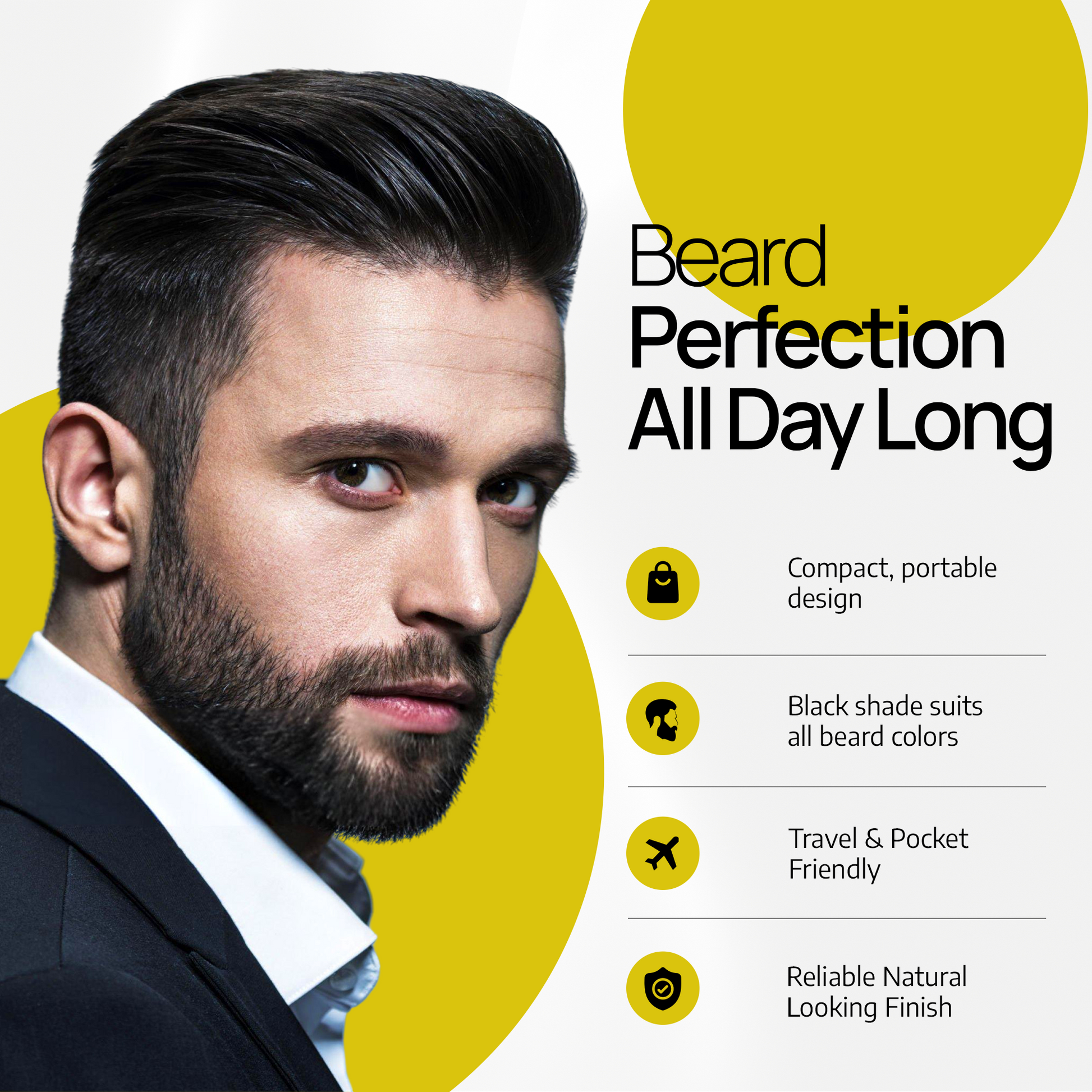 Beard Filler Pen and Beard Shaper for Men Beard Lineup Tool for Grooming Beard Guide Shape kit Black Waterproof Pen with Brush Barber Styling Pencil Beard Grooming Kit Barber Accessories Selzalot