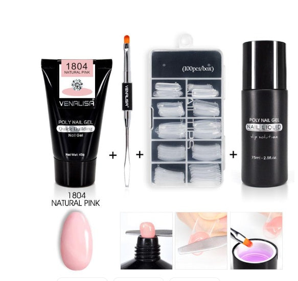 Venalisa Poly Nail Gel Kit Nail Fesign Builder Nail Gel Acrylic Transparent Crystal Coumuflage Set Nail Extend Jelly Gel Polish Noventix