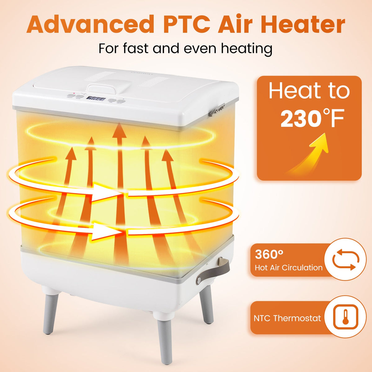 35L Large Towel Warmer with Heating and Drying Modes for Bathroom DirectDeals