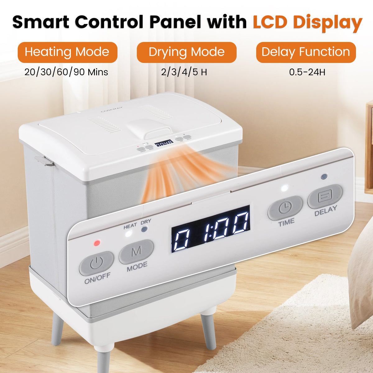 35L Large Towel Warmer with Heating and Drying Modes for Bathroom DirectDeals