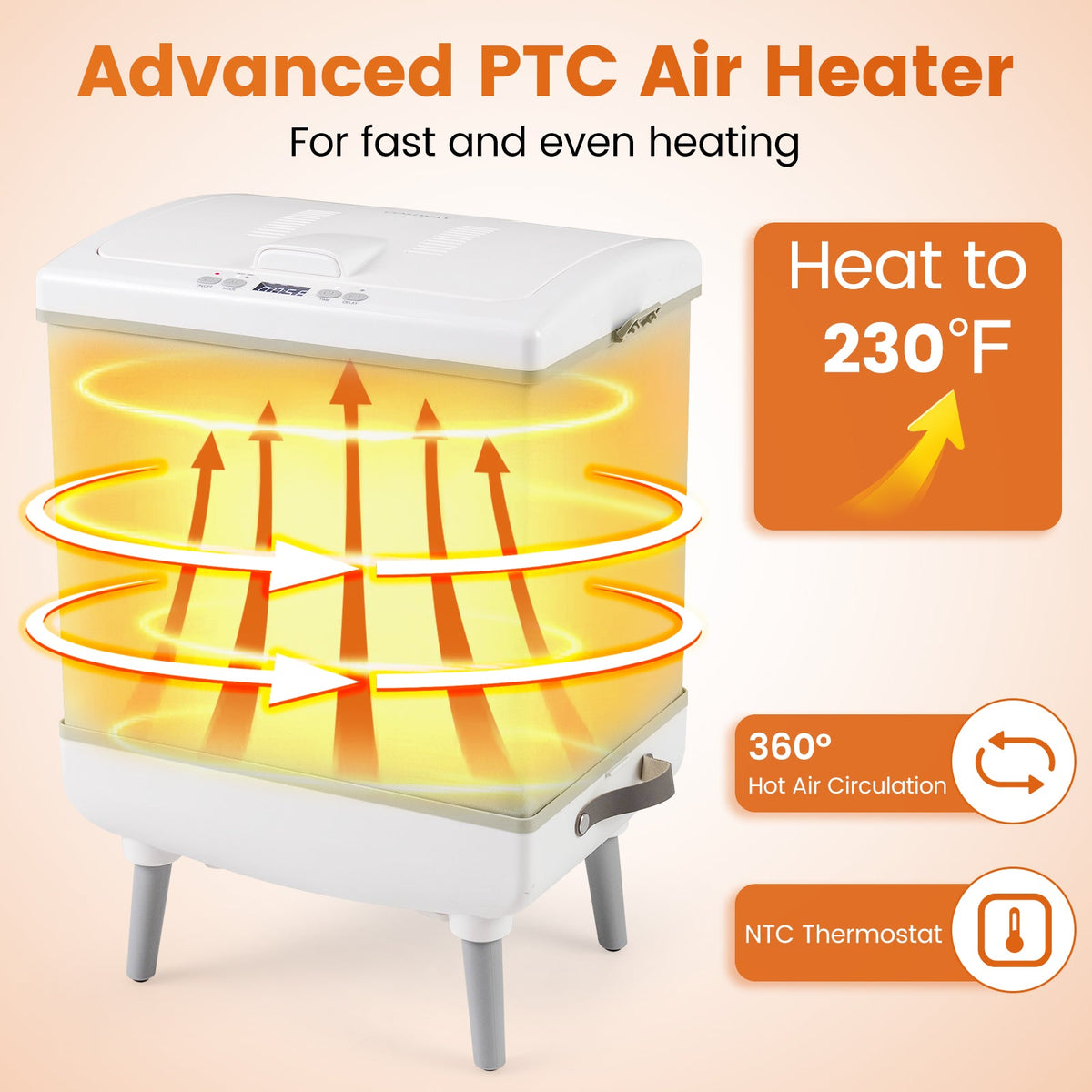 35L Large Towel Warmer with Heating and Drying Modes for Bathroom DirectDeals