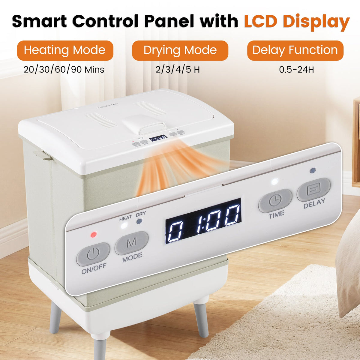 35L Large Towel Warmer with Heating and Drying Modes for Bathroom DirectDeals
