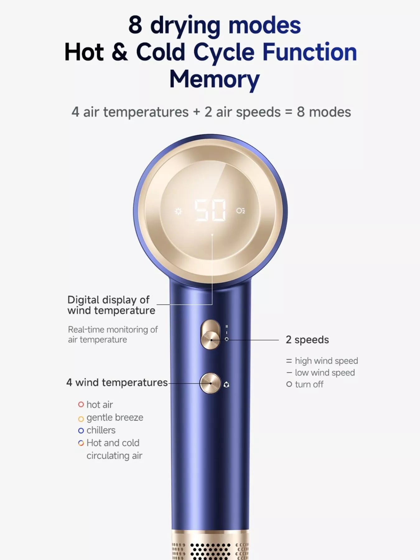 Constant Temperature High-Speed Hair Dryer Unique Oils