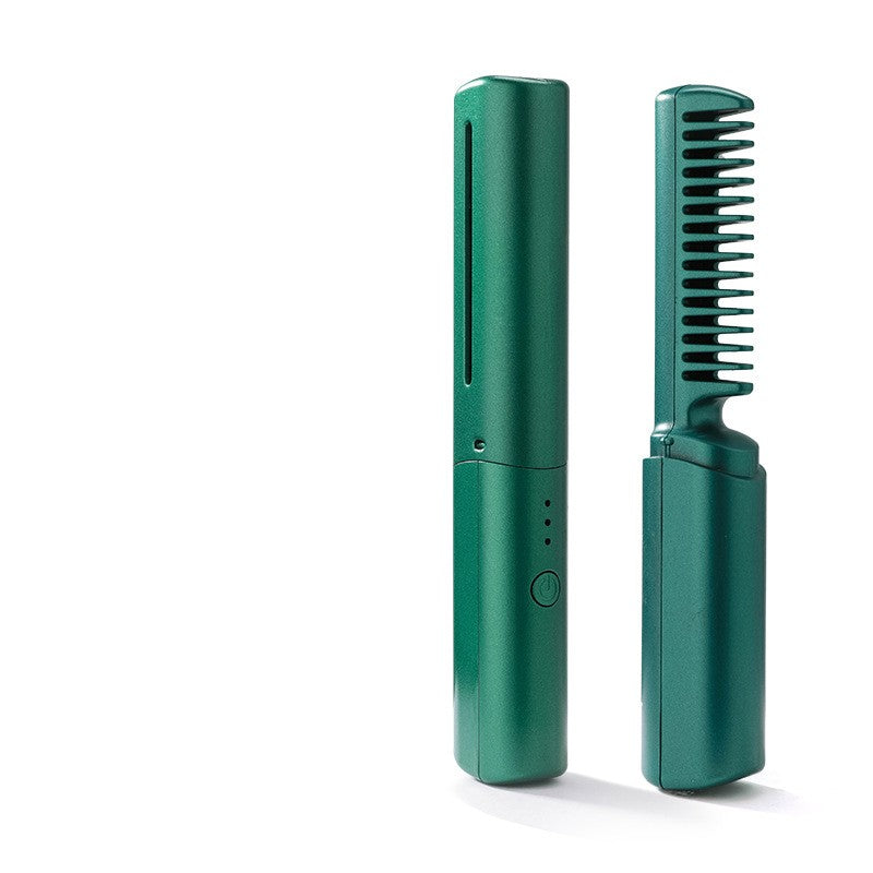 Professional Wireless Hair Straightener Curler Comb Fast Heating Negative Ion Straightening Curling Brush Hair Styling Tools My Store