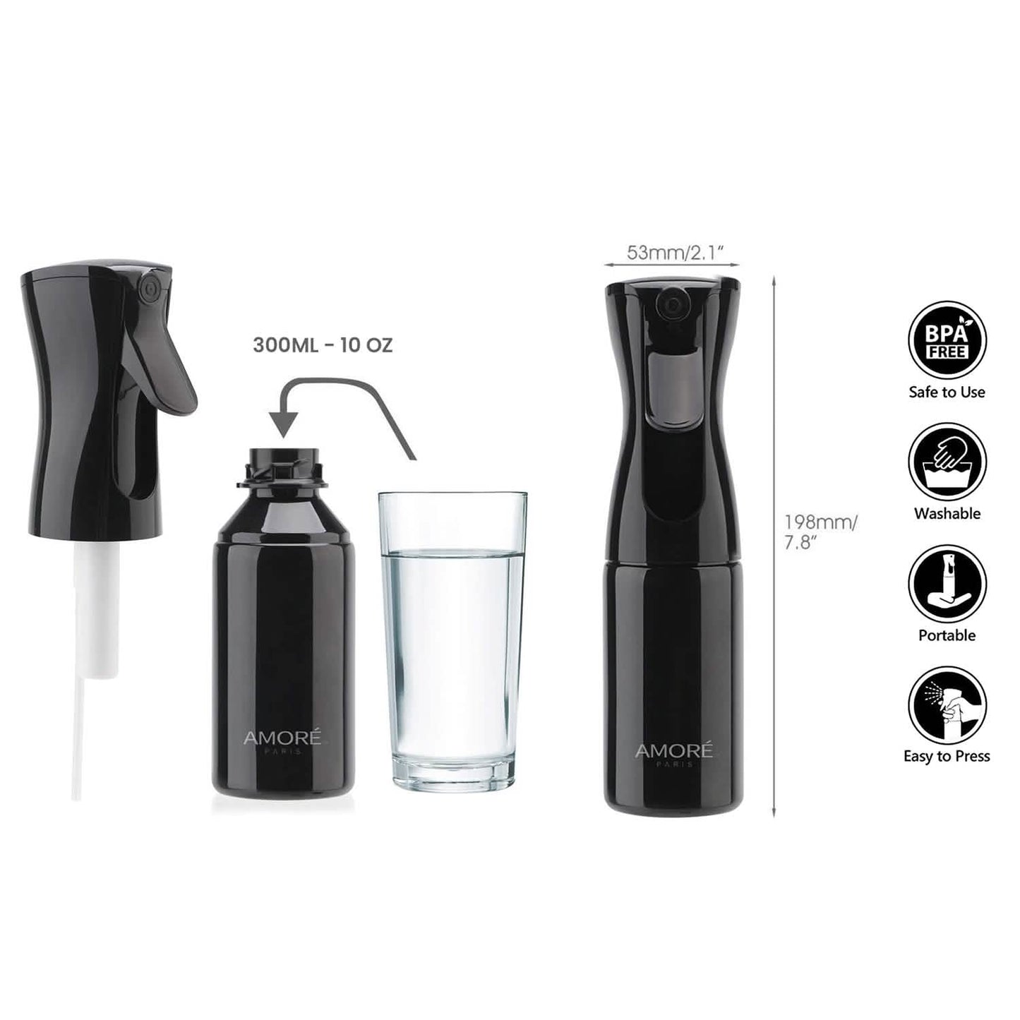 360 Continuous Hair Water Ultra Fine Mister Spray Bottle DailySale