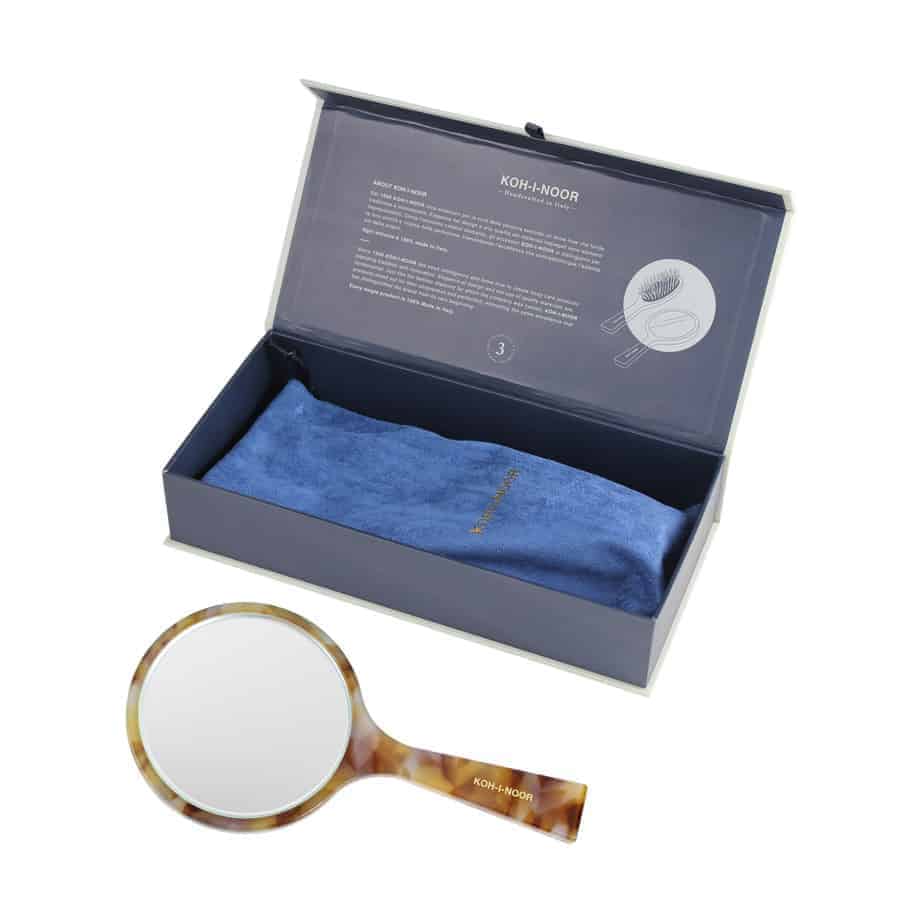 Luxury Hand Mirror - Honey Yellow | German Glass & Cellulose Acetate KOH-I-NOOR Beauty USA