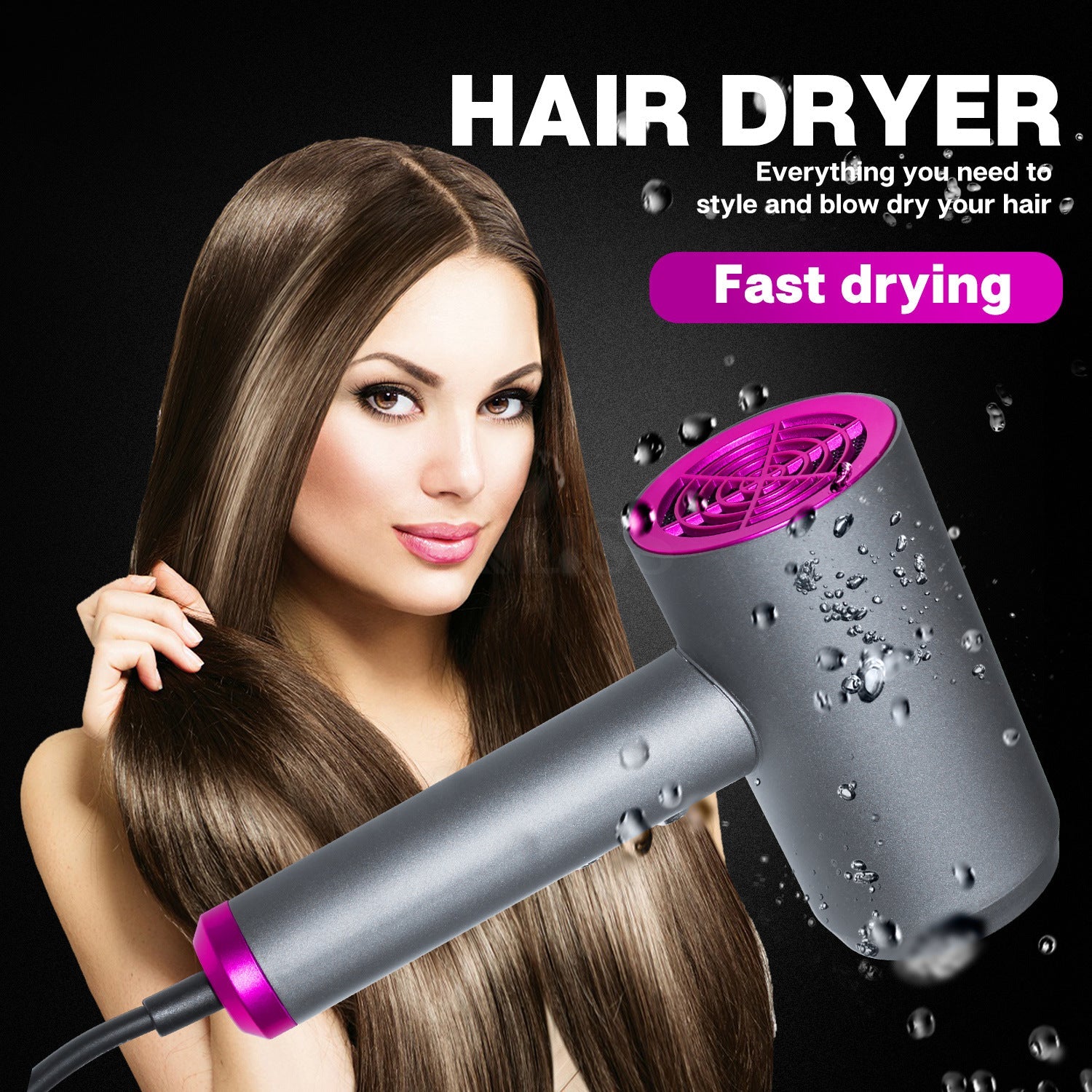 Net Red Hammer Hair Dryer Household Mute Hot And Cold Air FLIPSTYLEZLLC
