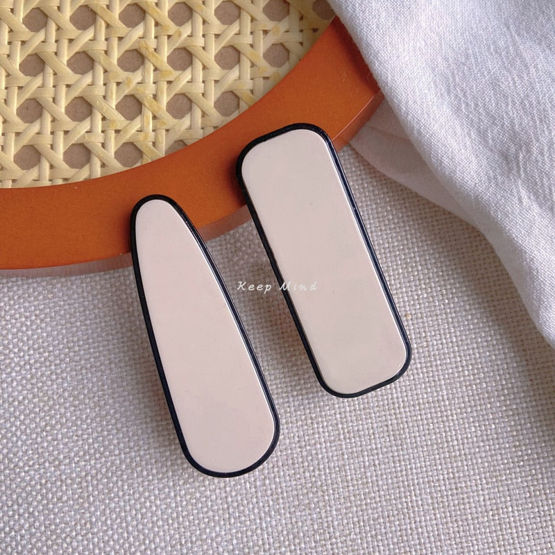 2pc New Kroean Elegant geometric Hairgrip Hair Clips for Girls Women Barrette Vintage Hairpin Crab Haircombs Hair Accessories